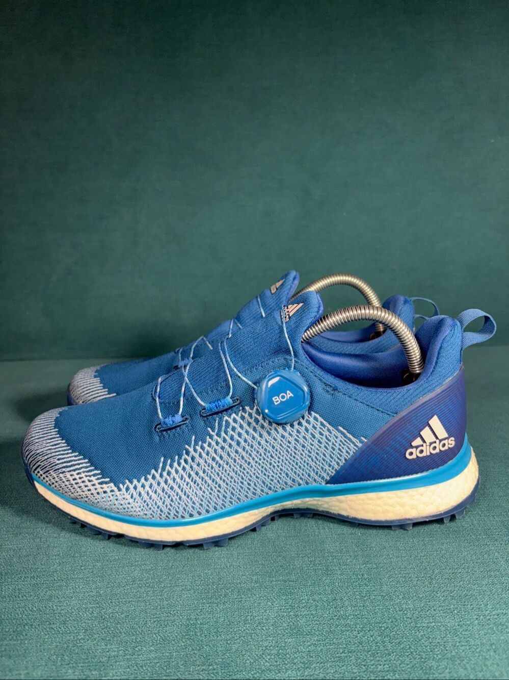 Adidas Tour360 XT BOA Golf Shoes Mens Size 8.5 Blue White Spikeless BB7918